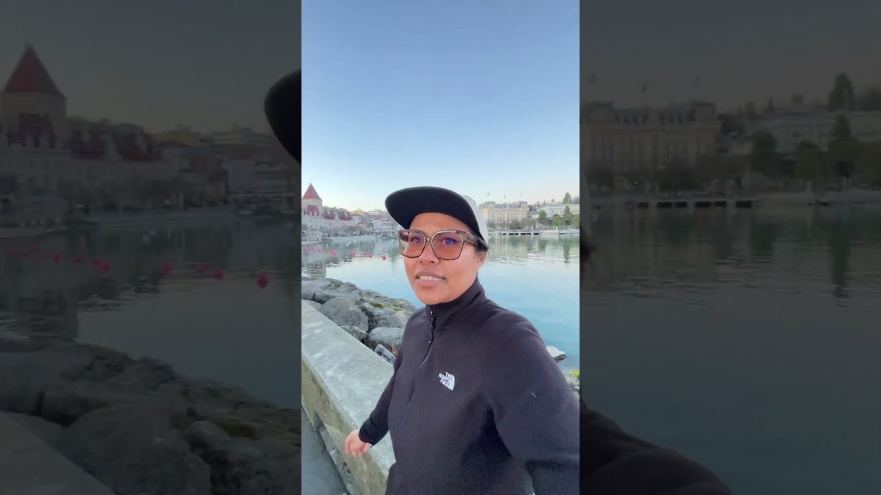 Вечерняя прогулка по городу Лозанна, Швейцария.