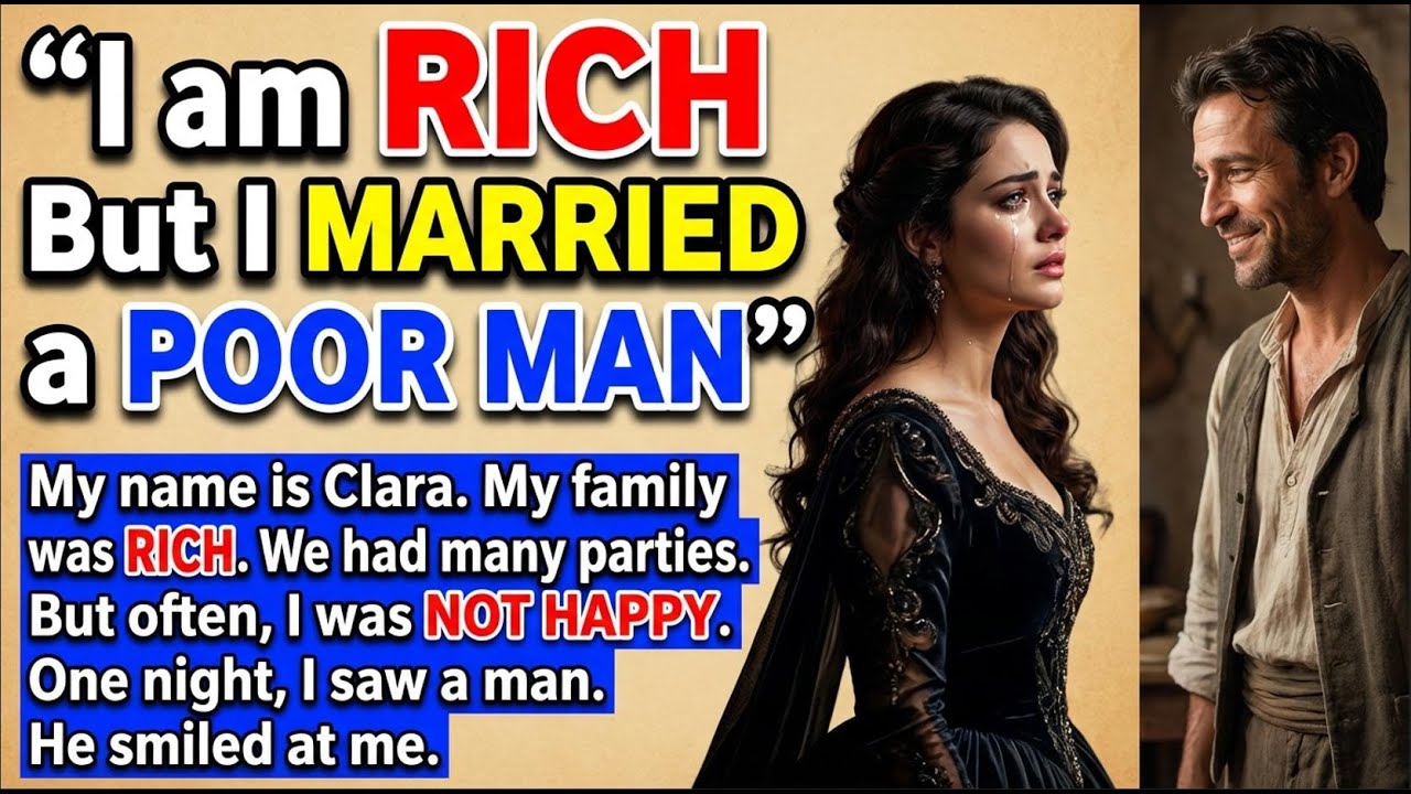 Learn English Through Stories Level 1–2 | Rich Heiress Married a Poor Man 💍| English Listening A1–A2