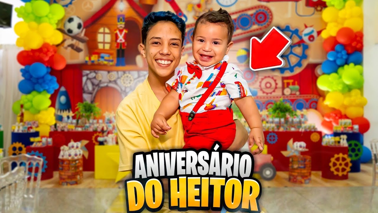 TUDO QUE ROLOU NA FESTA DE 1 ANINHO DO HEITOR!!! - Família Henrique Cauã