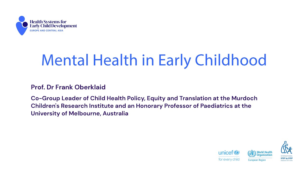 Parenting support for the mental health and wellbeing - Professor Frank Oberklaid, keynote address