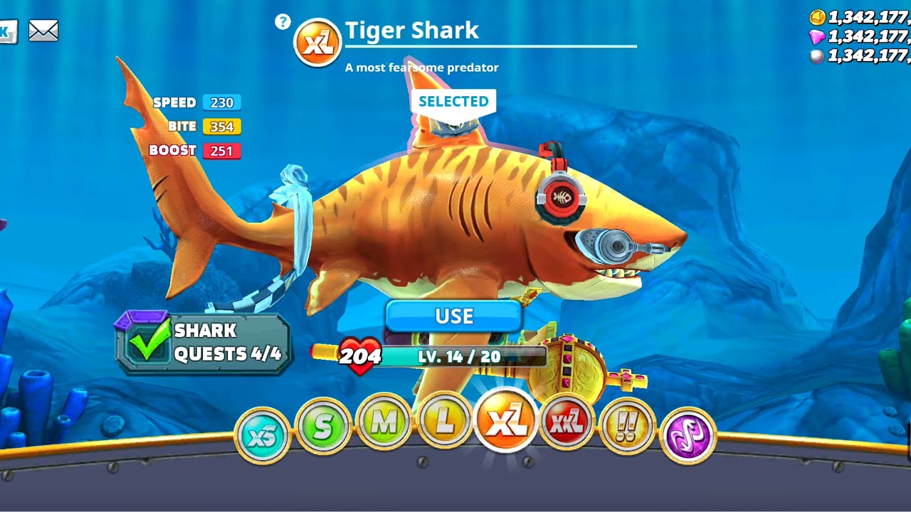 TIGER SHARK | Hungry Shark World Unlocked Gems and Coins Mod!