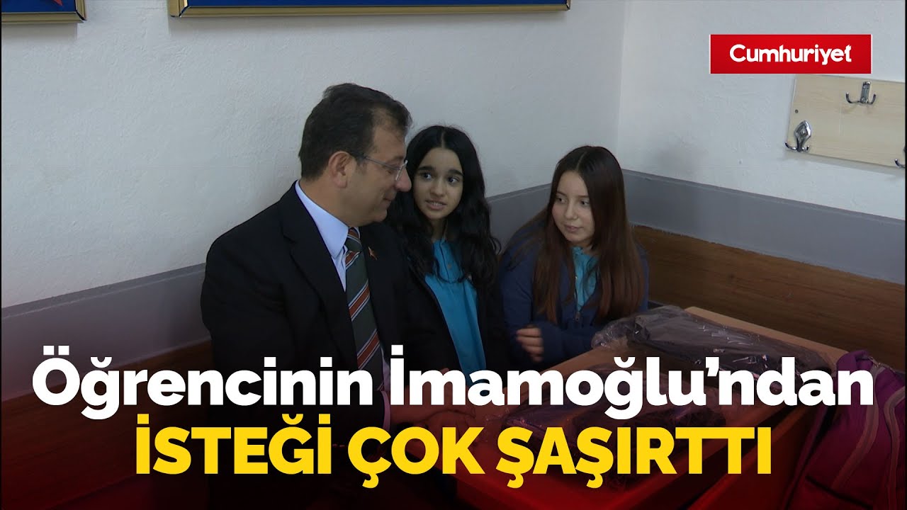 İlkokul öğrencisinin Ekrem İmamoğlu'ndan isteği İmamoğlu'nu çok şaşırttı: İşte o anlar