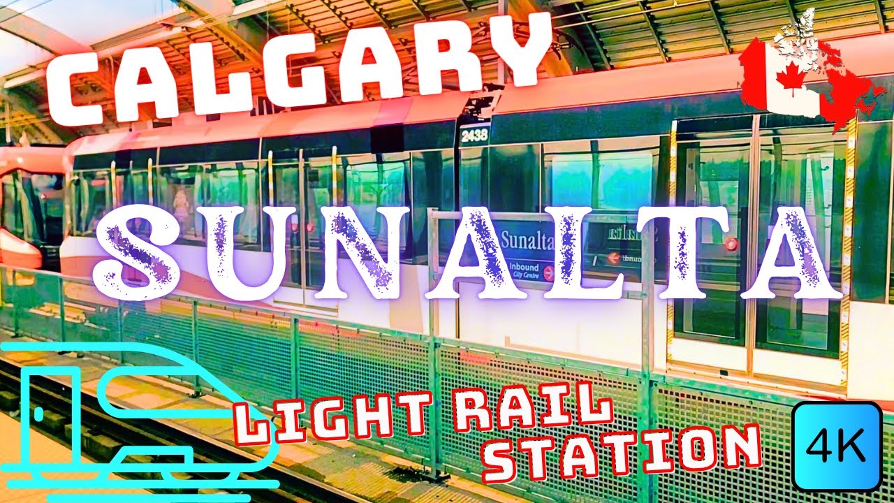 🚇 CALGARY, CANADA 🇨🇦 &ndash; SUNALTA STATION &ndash; BLUE LINE CTrain &ndash; 4K WALK