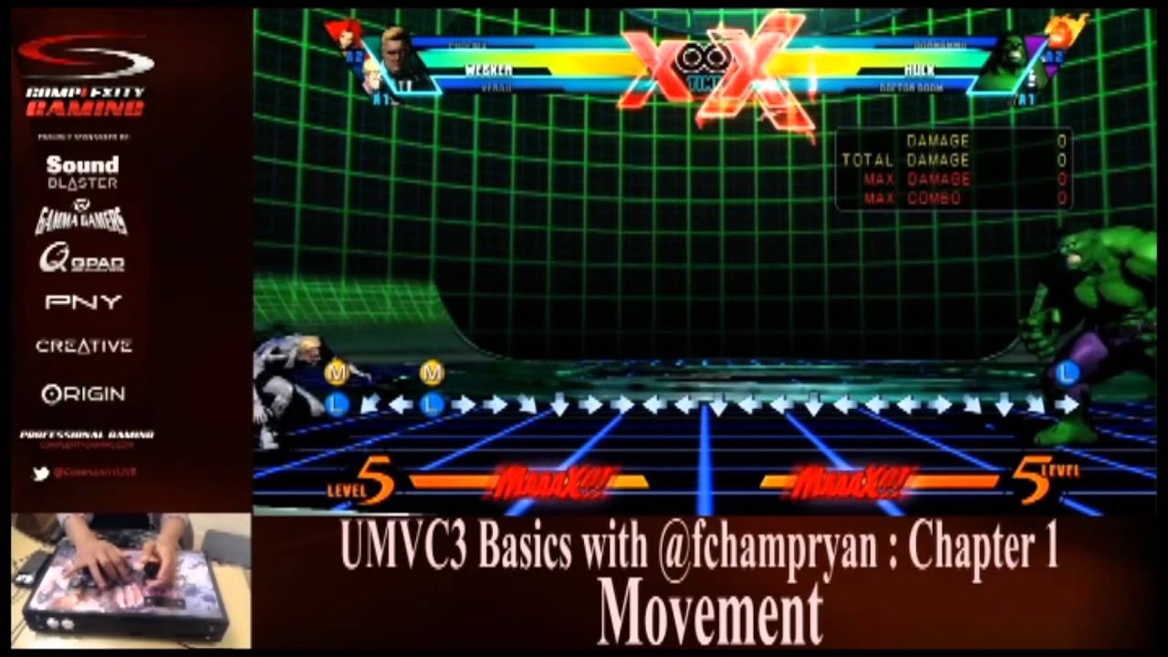 FChamp Tutorial - UMvC3 Movement Basics: Sound Blaster Tips & Tricks