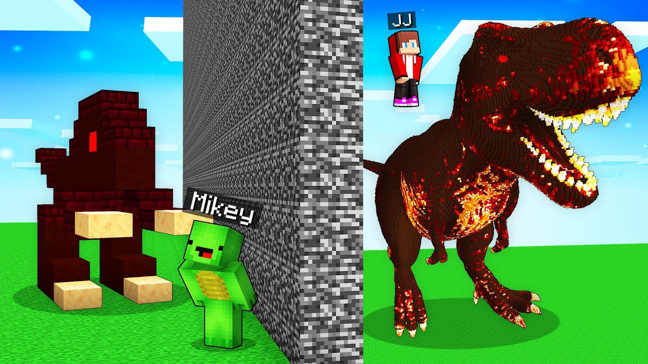Mikey and JJ Cheated With //DINOSAURS Build Battle in Minecraft (Maizen)