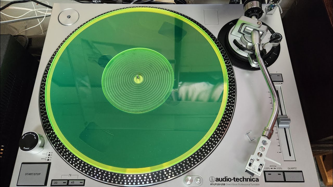 Look At This Record Player Turntable Glow!!! Acrylic Mat Replacement - AT-LP-120 Player!!