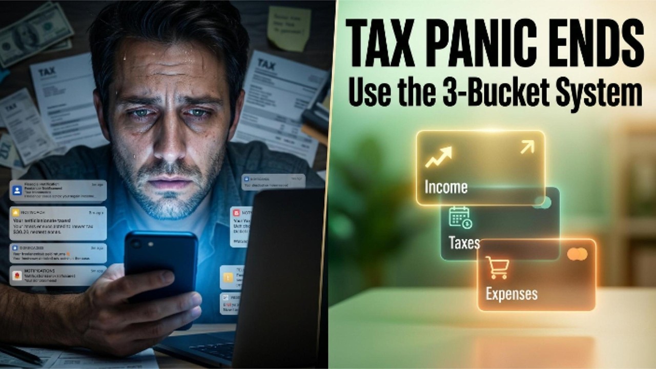 The 3-Bucket System That Ends Freelancer Tax Panic For Good #1099Taxes #TaxPlanning #FreelancerTaxes