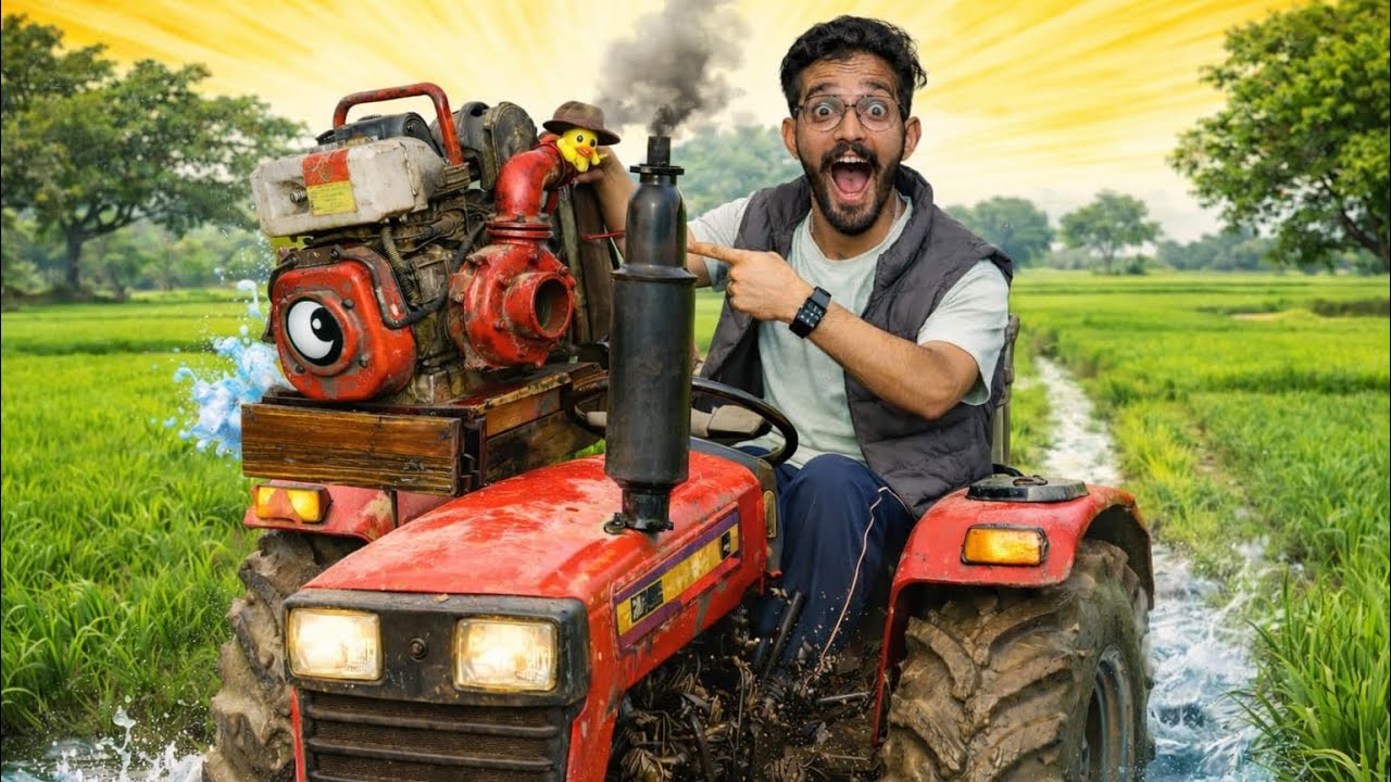 Engine ko khet se ghr lane me bhut mehnat lgi #minivlog #dailyvideo #comedyshorts #vlog #dailyvlog 