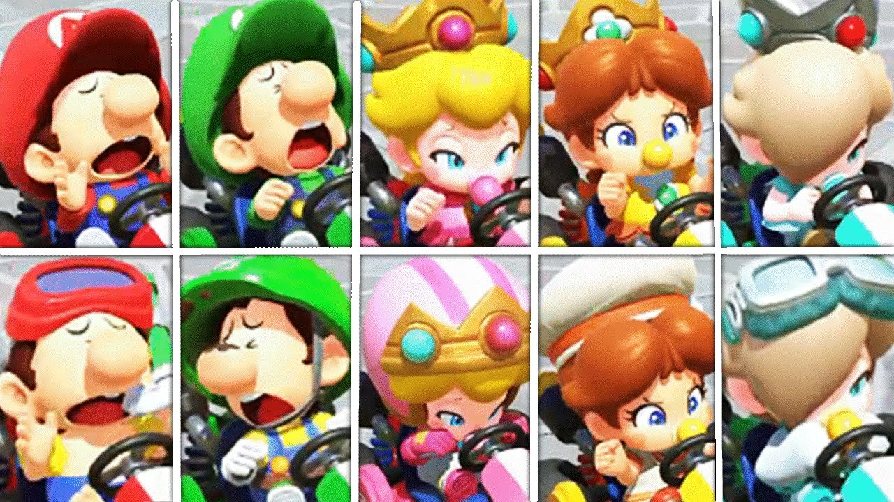 Mario Kart World - All Baby Characters Losing Animations (24th Place)