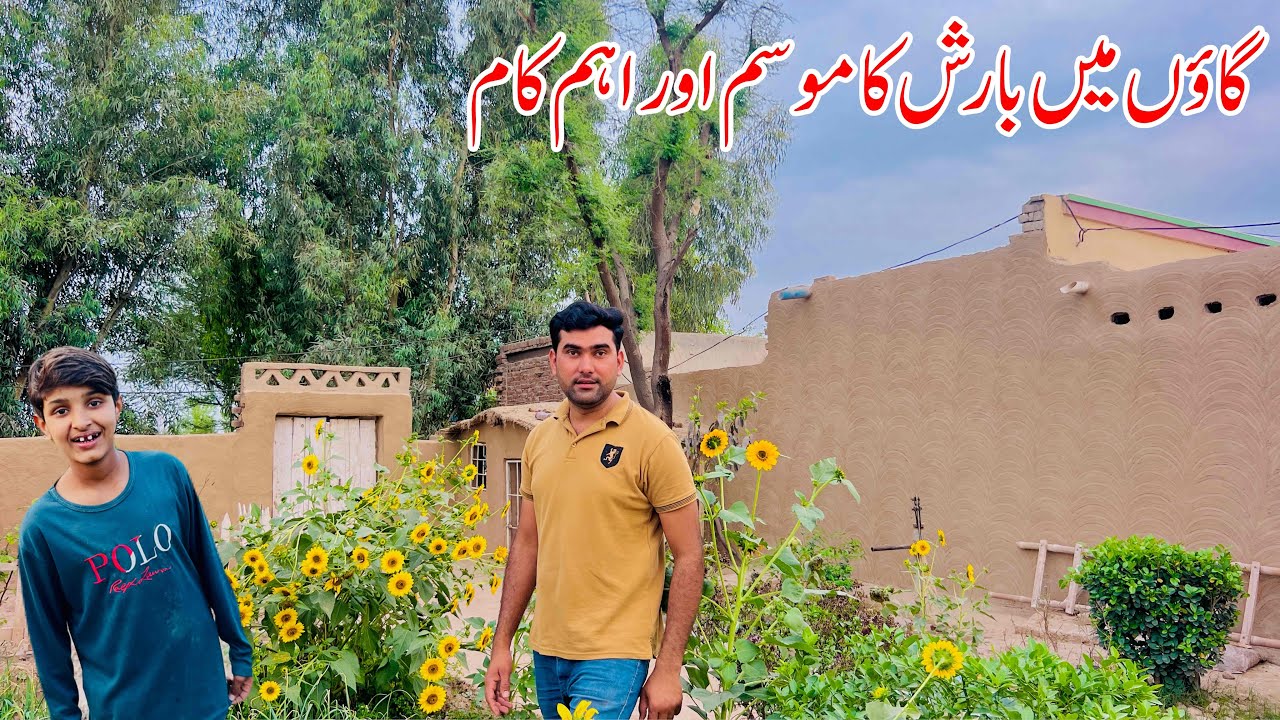 Gaon mn Barish ka Mosam or Aham kam | Village life Pakistan | Shoaib Maharzada