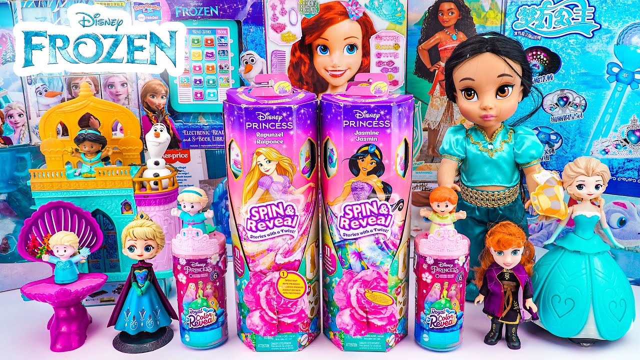 Unboxing Surprise Dolls including Jasmine and Rapunzel | Disney Princess Spin & Reveal Toys