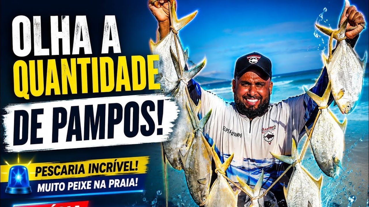 Pesca de praia, muito pampos....