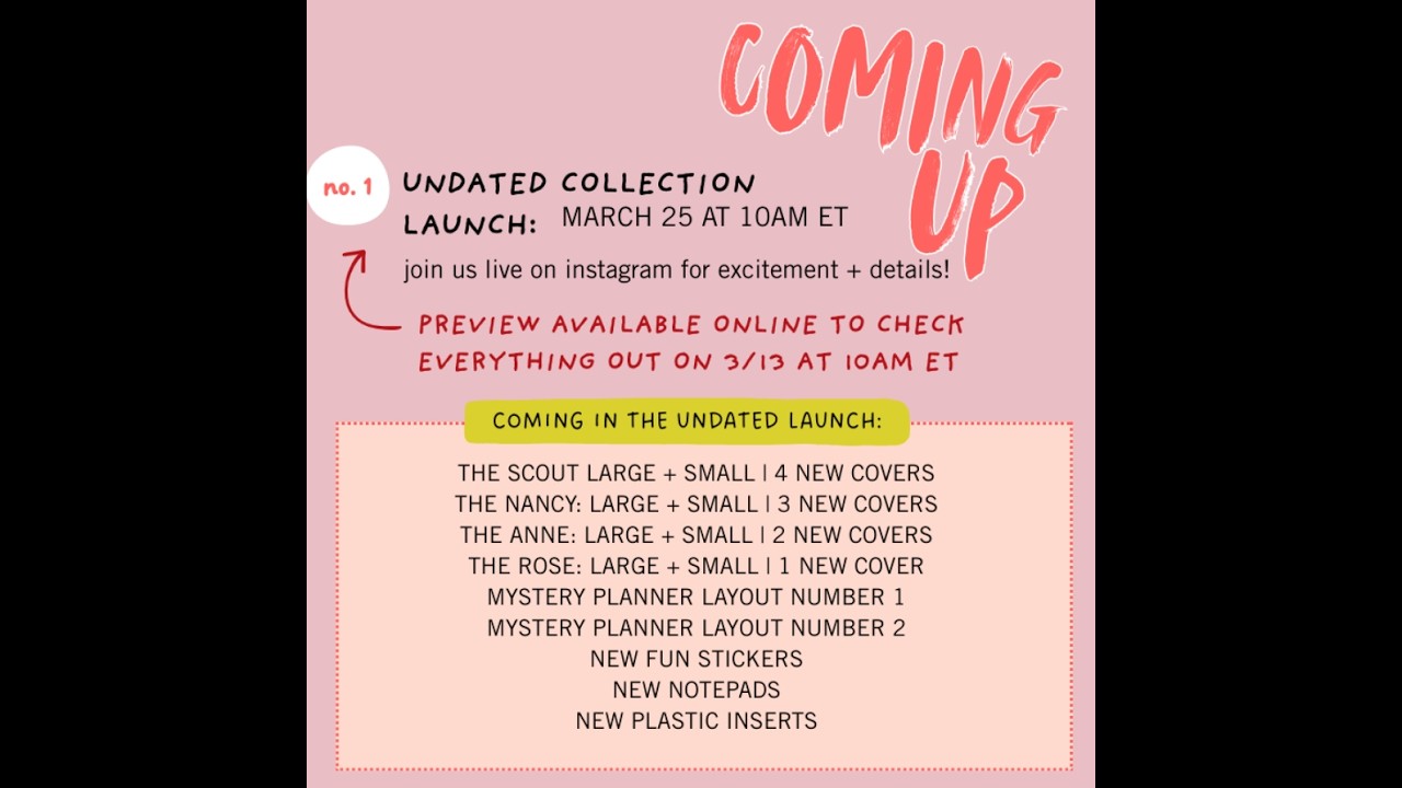 *UPDATE!* Laurel Denise Planners March Release DATES