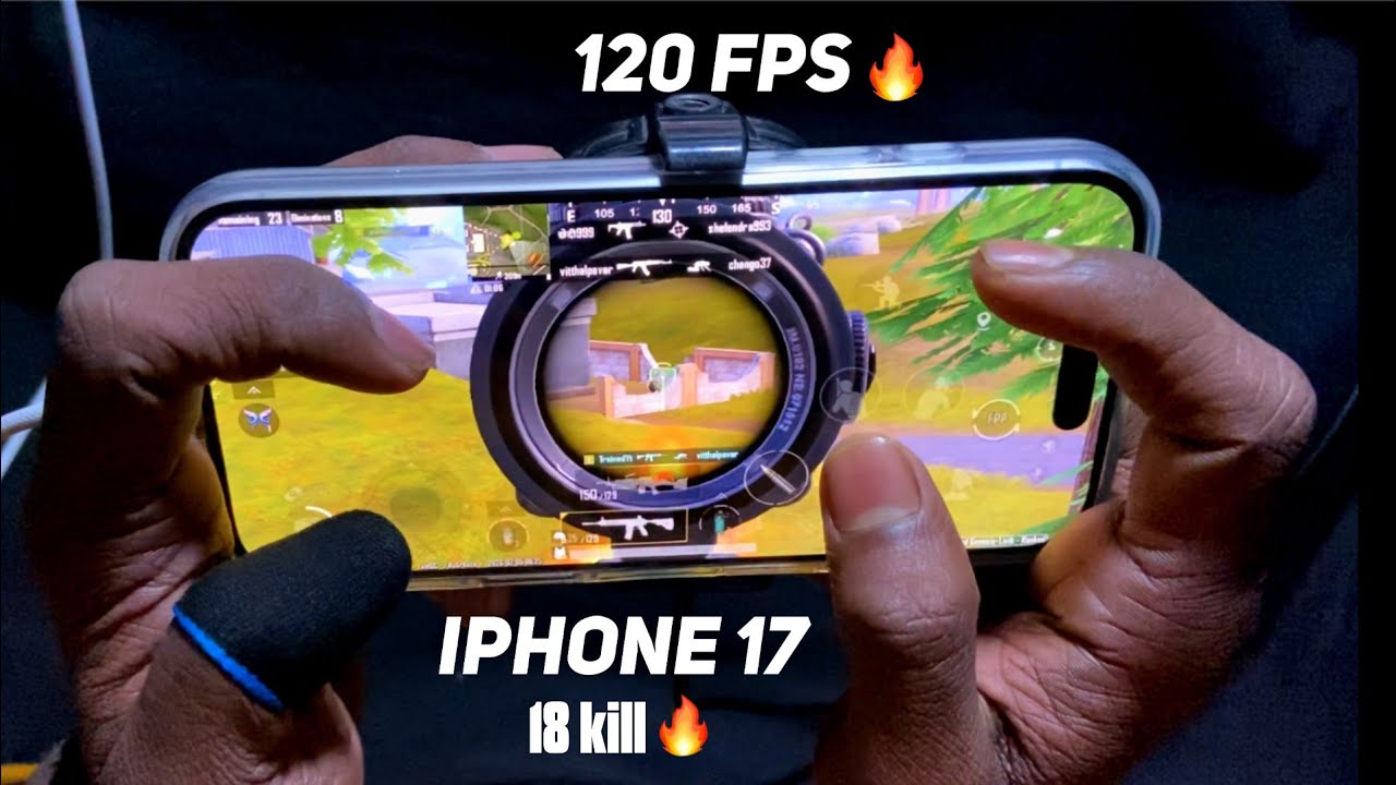 iPhone 17  Handcam | 18 kill gameplay 🔥 | 120 fps ? | ios recorder #iphone17 #bgmi #pubgmobile #pubg