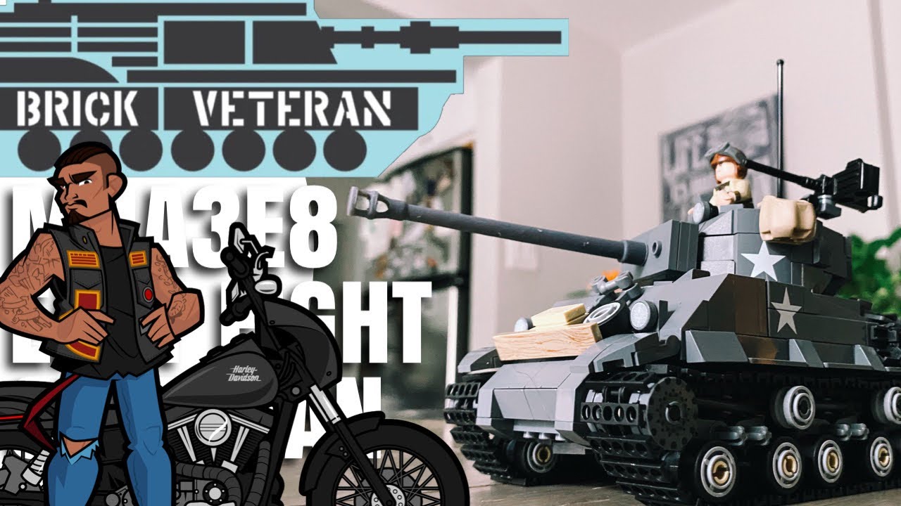 Brick Veteran | M4A3E8 Easy Eight Sherman Tank | Custom LEGO Tank