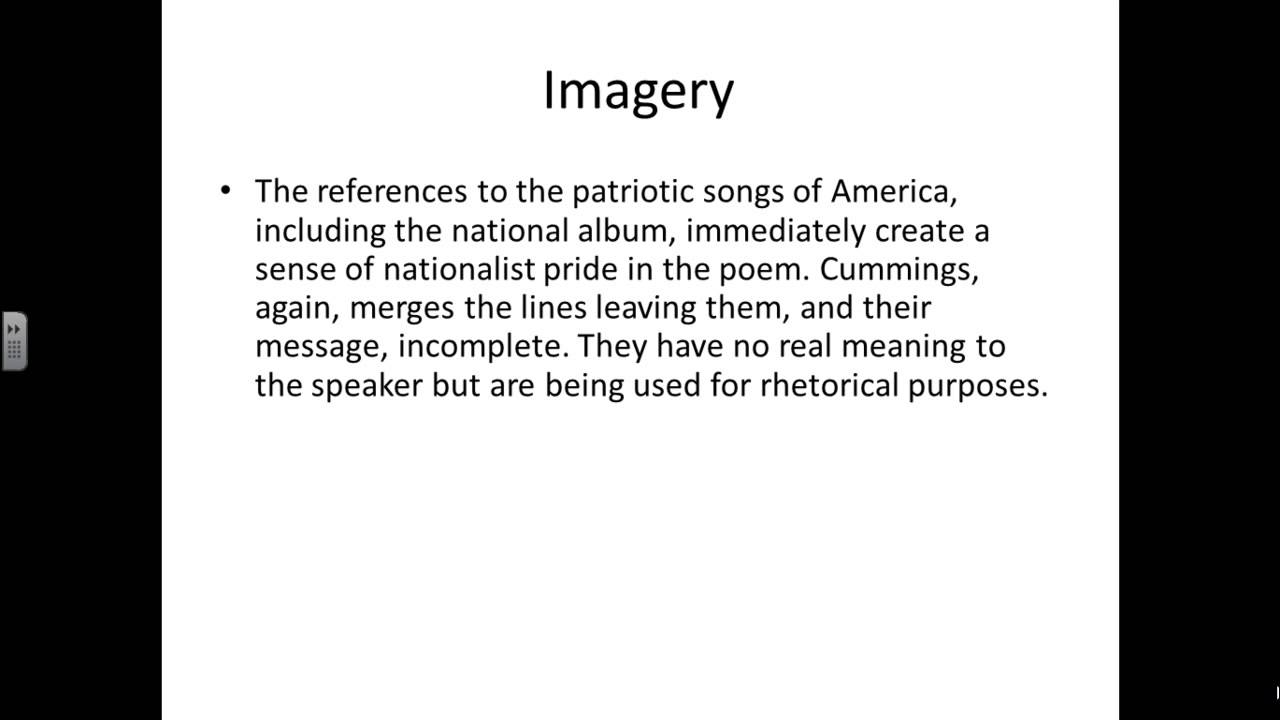 Analysis of next to of course god america i by E. E. Cummings