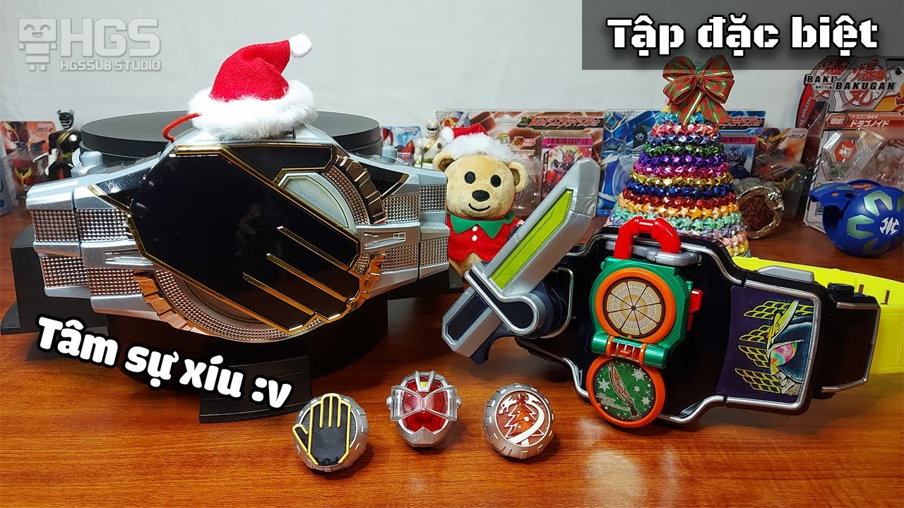 (Vietnamese) Christmas 2023 with some Christmas Kamen Rider items 仮面ライダー 鎧武/ウィザード クリスマスアイテム