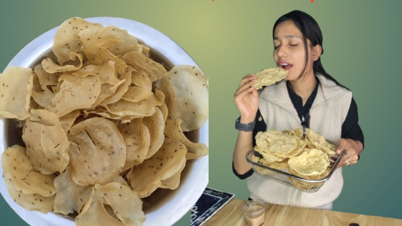 **Holi Special**चावल के आटे से बने इतने सारे पापड़ 🫟