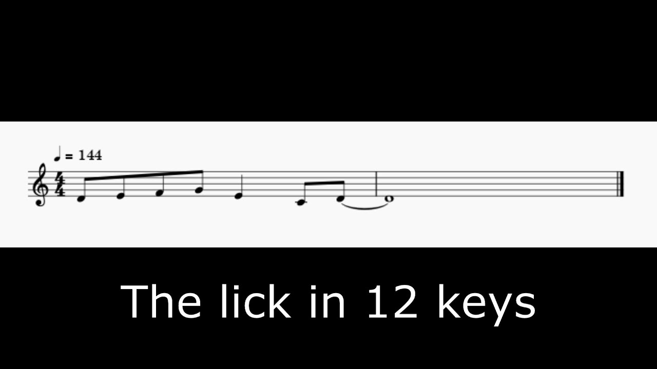 The lick in 12 keys