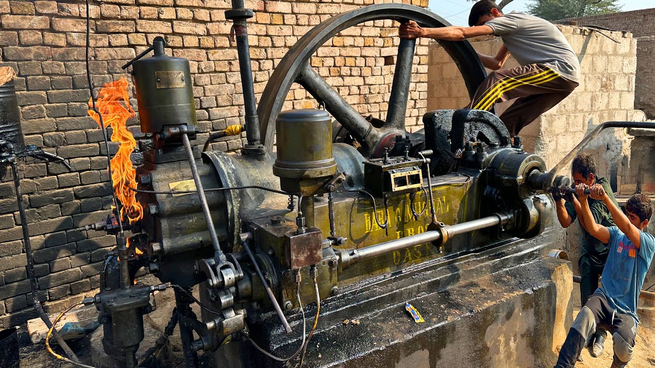 We Repaired and run the 1930 Ruston Engine
