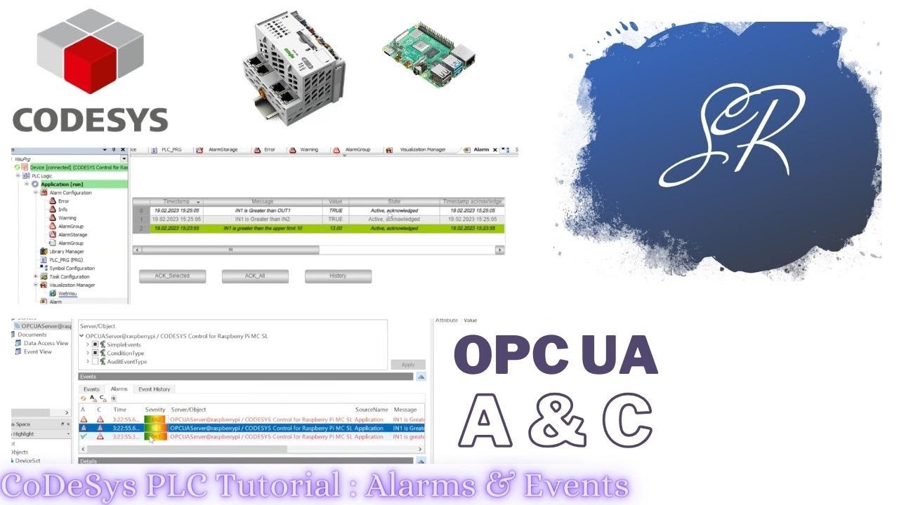 CoDeSys PLC Programming Tutorial Alarms & OPC UA A&E(Alarms & Events)