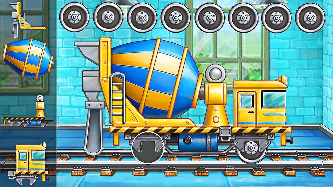 Heavy Truck Games for Kids - Build Train Station Puzzle Game | Android Gameplay | Part 2