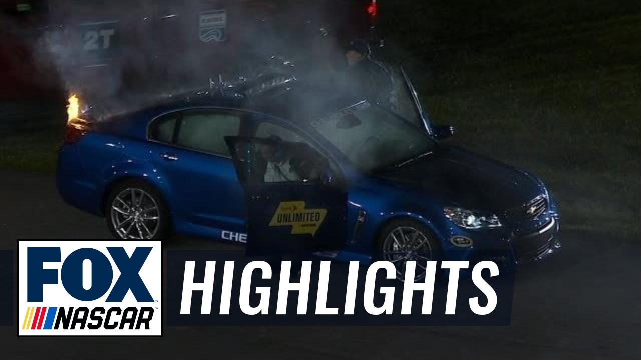 Chevy SS Pace Car Catches Fire in Daytona at Sprint Unlimited - 2014 NASCAR Sprint Cup