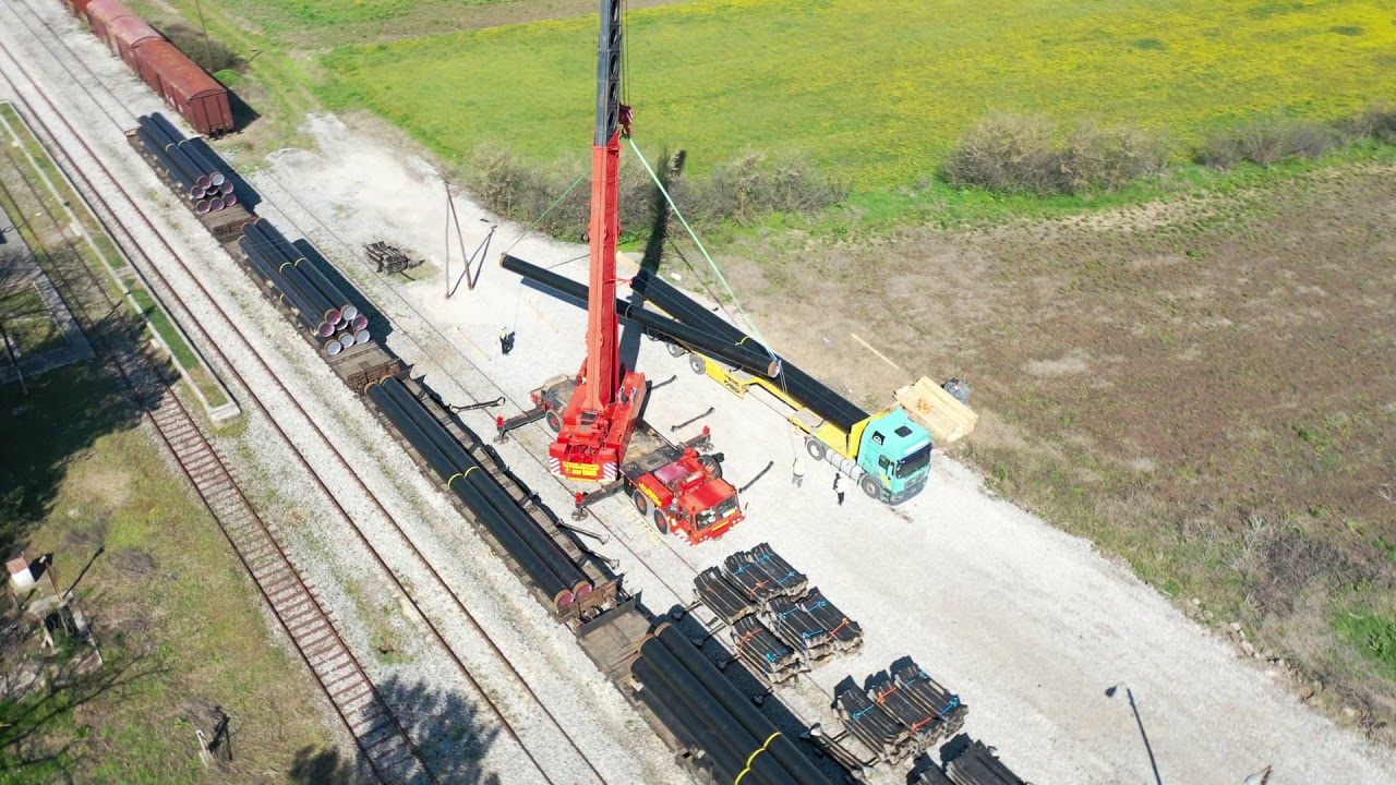 ΧΑΤΖΟΠΟΥΛΟΣ ΓΕΡΑΝΟΙ - ΕΚΦΟΡΤΩΣΗ ΤΡΕΝΟΥ - CHATZOPOULOS CRANES - TRAIN UNLOADING