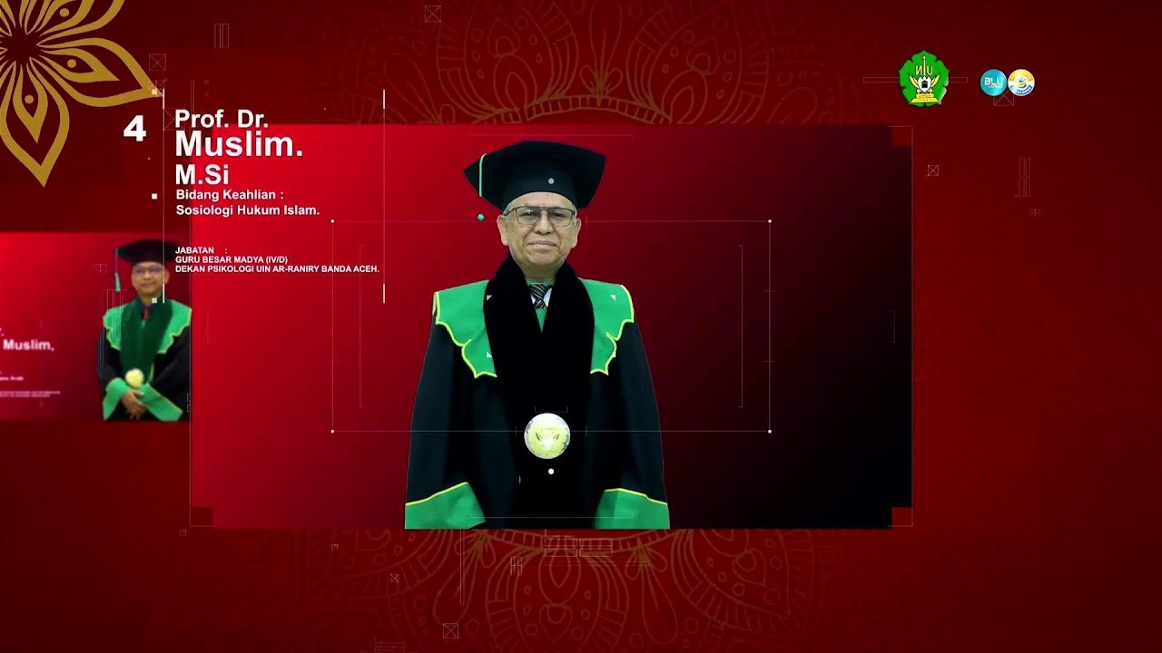 LIVE : RAPAT SENAT TERBUKA DALAM RANGKA PENGUKUHAN GURU BESAR UIN AR-RANIRY BANDA ACEH TAHUN 2025