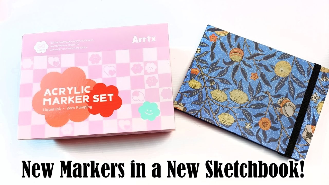 Starting a New Sketchbook with New Arrtx Direct Liquid Acrylic Paint Markers!