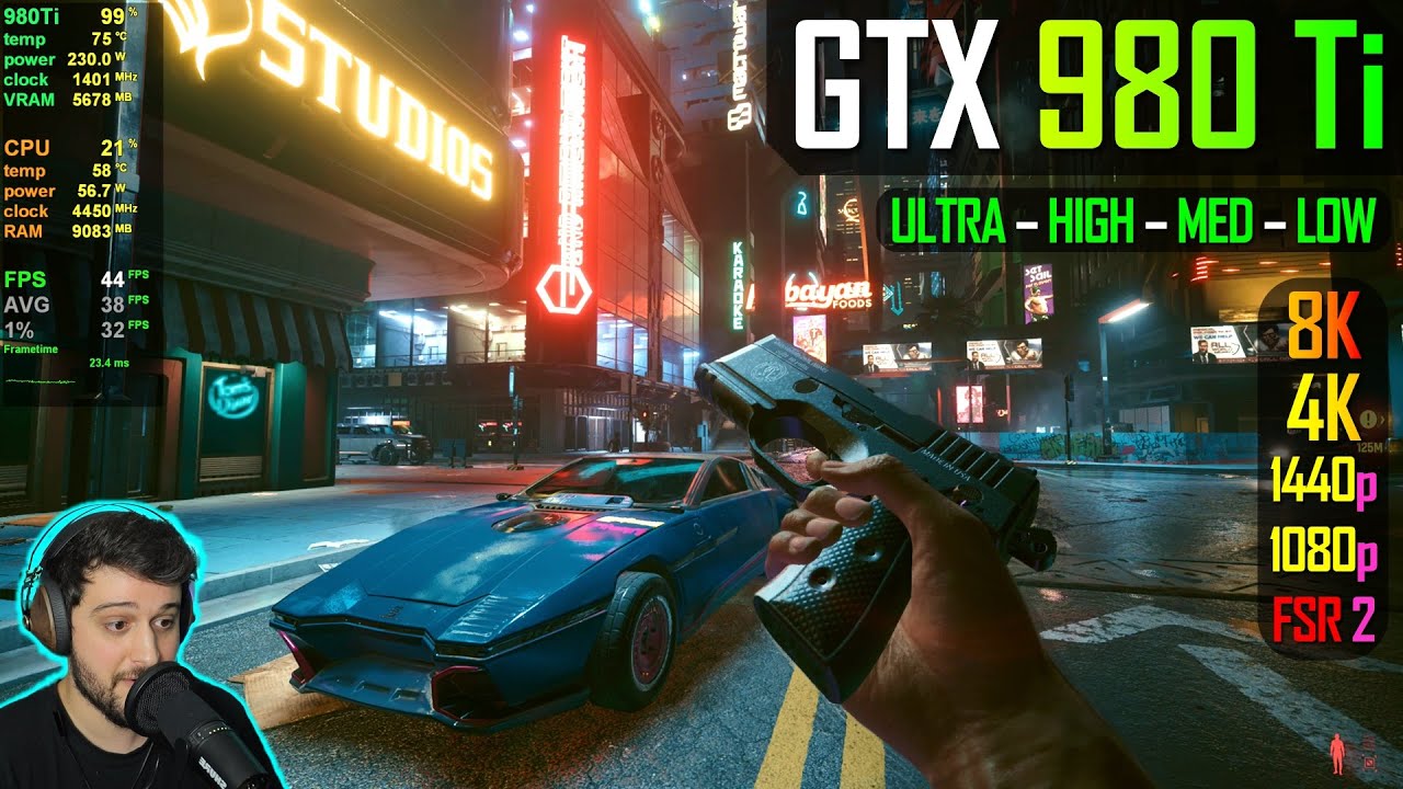 GTX 980 Ti vs Cyberpunk 2077 - 8 year-old Beast!