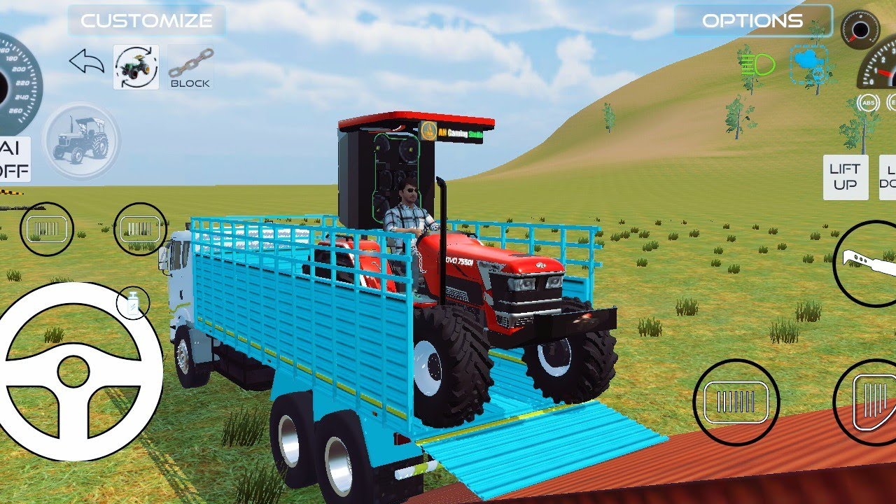 Drive Thar and Truck unloading stone From Dumper in Game 💥 #jcb #tractor #dumper #truck #gameplay