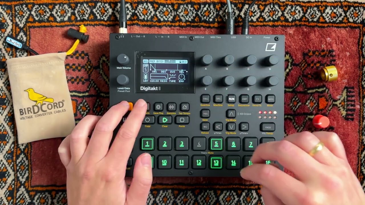 Lo-fi Hip Hop Beat Session on Elektron Digitakt II (Full Performance)