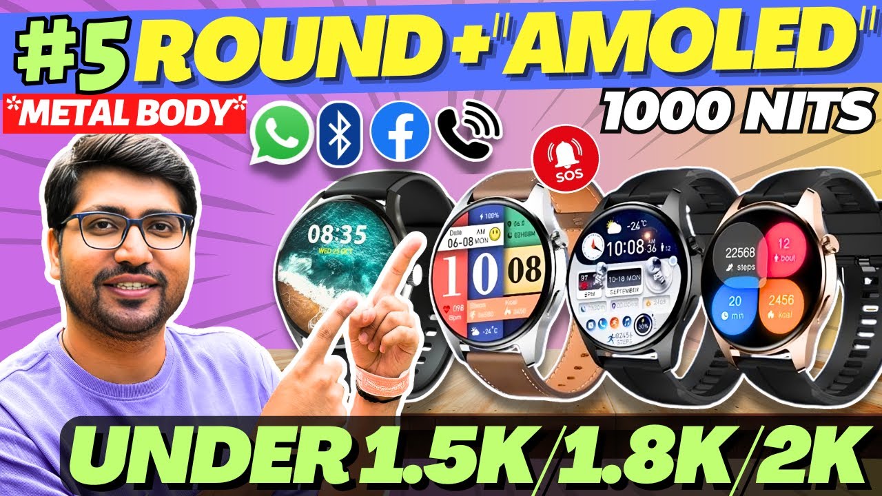Best Round Dial Smartwatch Under 2000🔥Best Smartwatch Under 2000🔥Best Round Smartwatch Under 2000