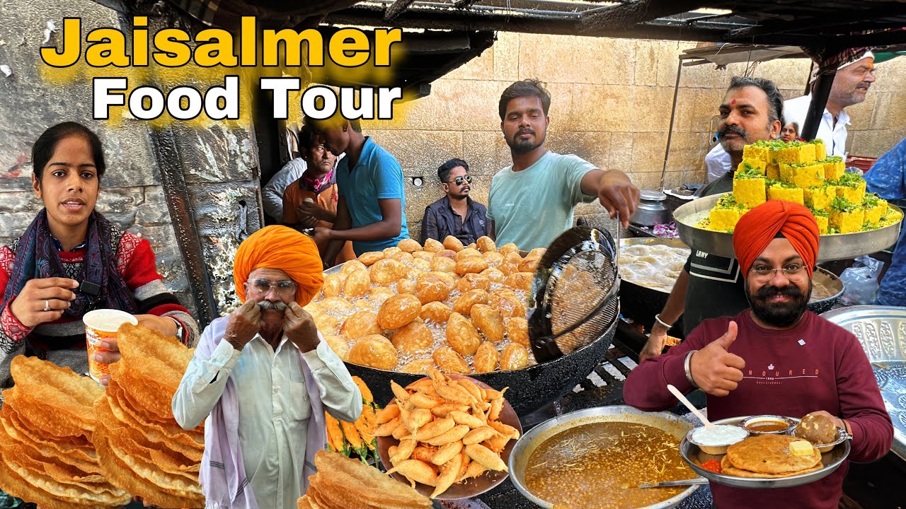 Jaisalmer Food Must visit Places | Indian Street Food | Dal Pakwan , Fateh Ki Kachori , ladooo