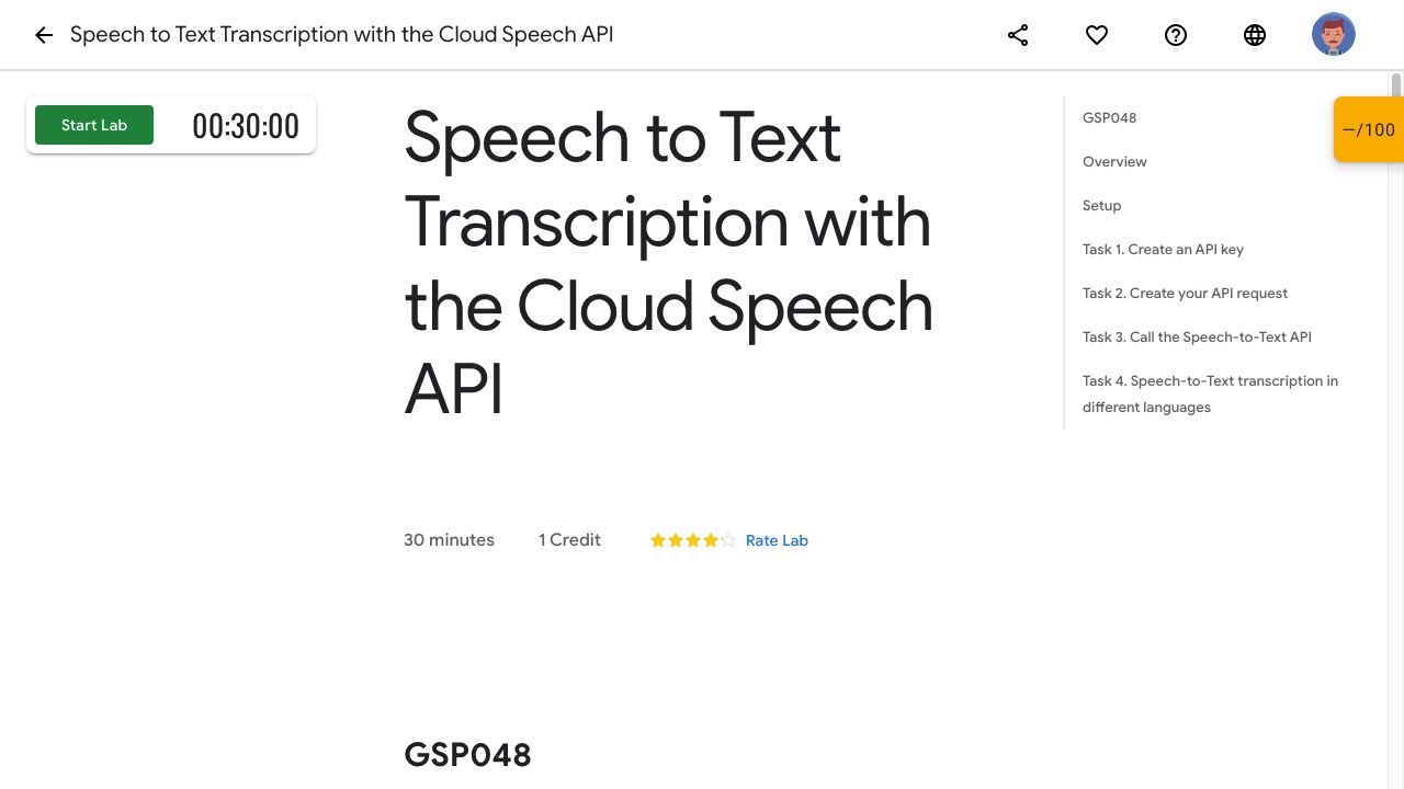 Speech to Text Transcription with the Cloud Speech API GSP048