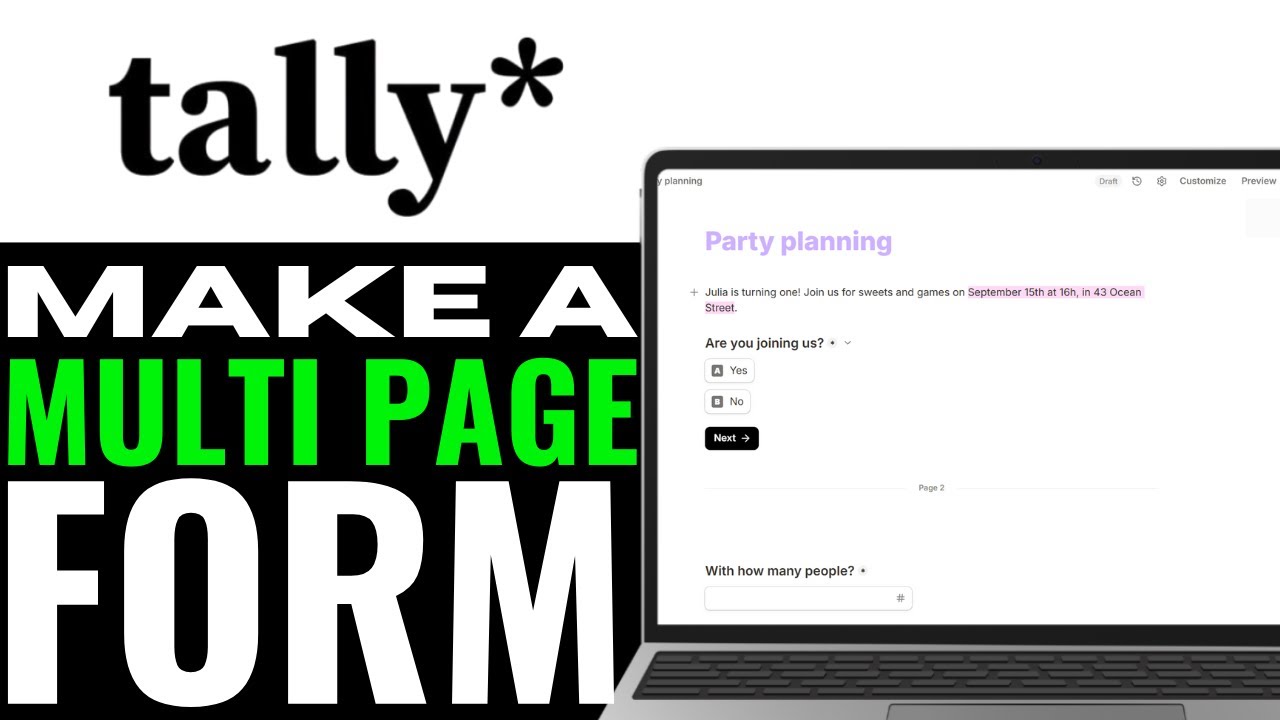 How To Make A Multi Page Form In Tally.so 2025 (EASY GUIDE)