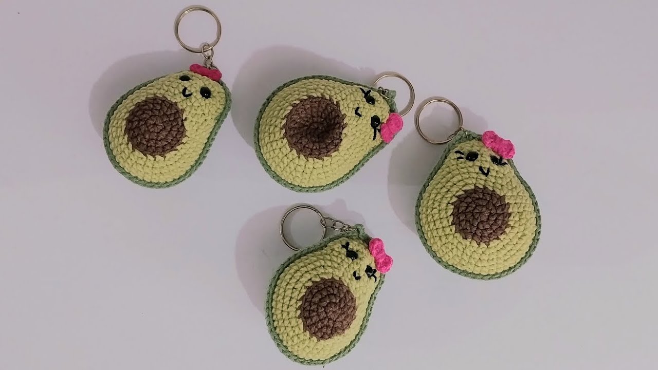 مداليه افوكادو 🥑سهل وبسيط #amigurumi #crochet