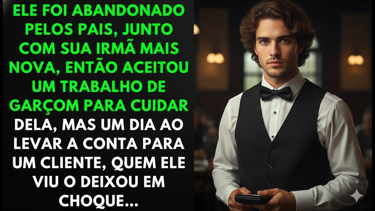 Ele Foi Abandonado Pelos Pais Com Sua Irmã, Trabalhando de Garçom Para Cuidar Dela, Ele Vê,,,