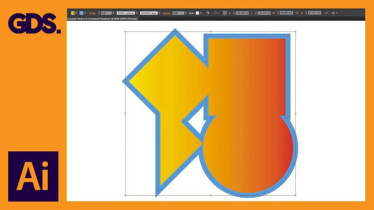 Grouping | Compounding vectors & Using the shape builder tool Ep9/19 [Illustrator for Beginners]