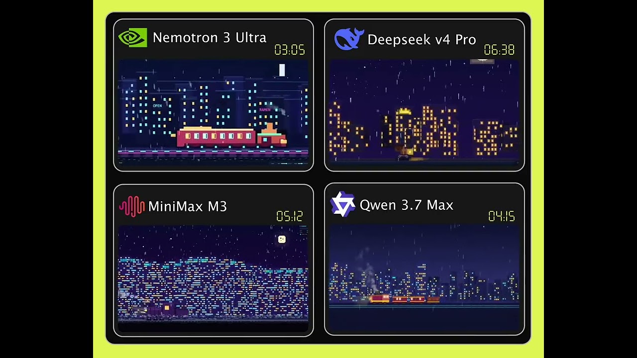 Nemotron 3 ultra vs deepseek v4 pro vs minimax M3 vs Qwen 3.7 max