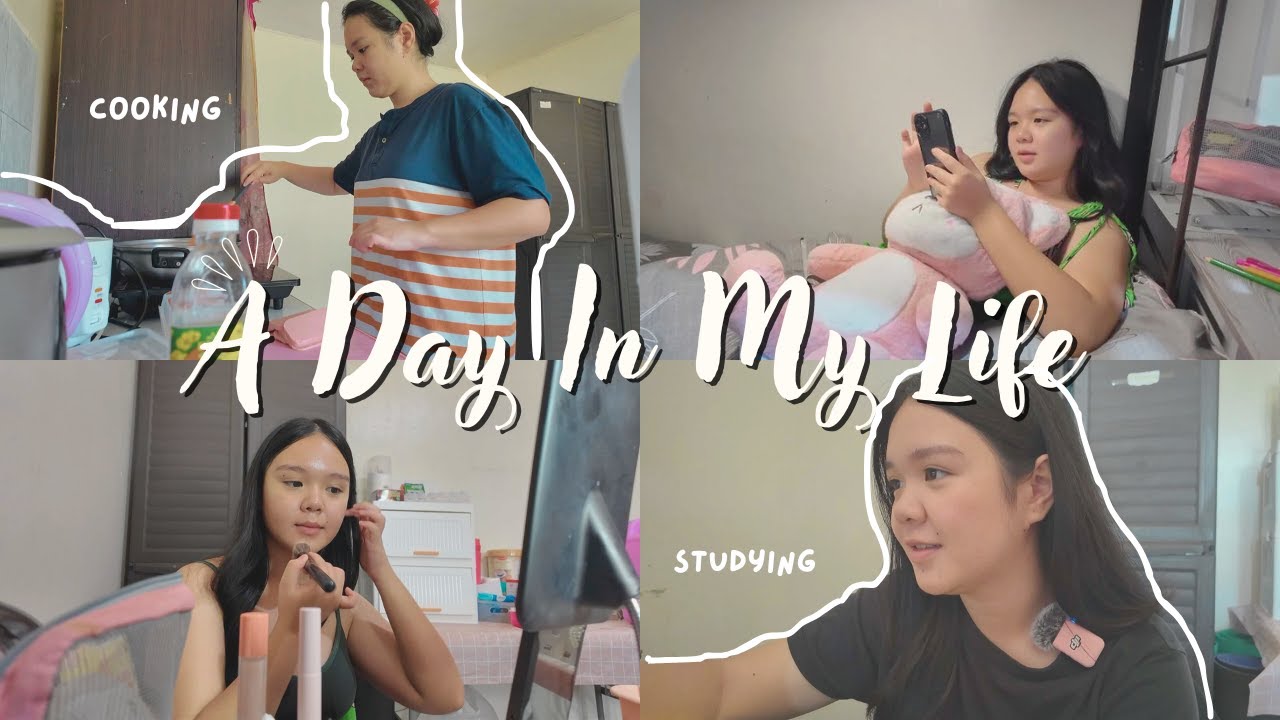 VLOG#28: A DAY IN MY LIFE IN AUP 💙💛 (studying, pe night, cleaning & cooking) || elai susana