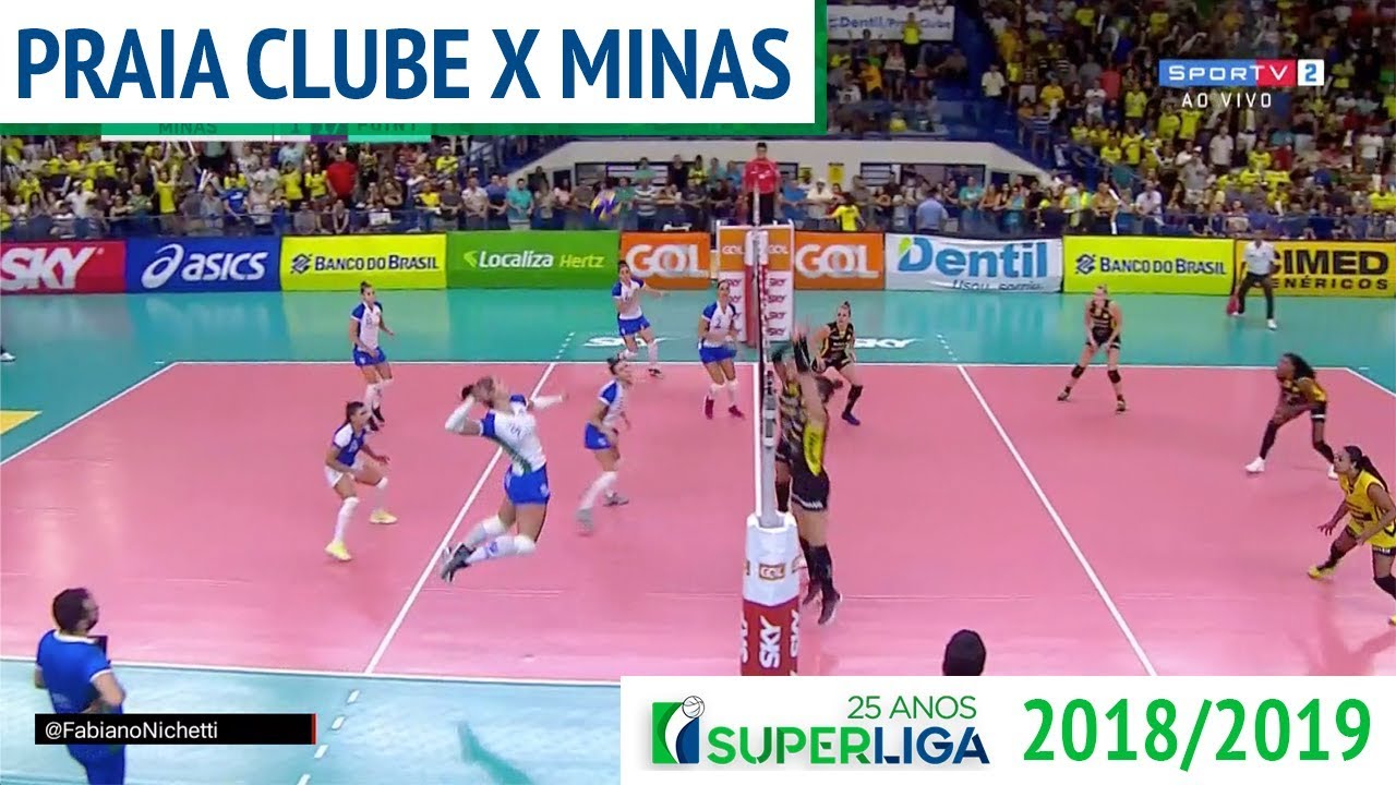 Praia Clube x Minas - Superliga de Vôlei Feminino 2018-2019