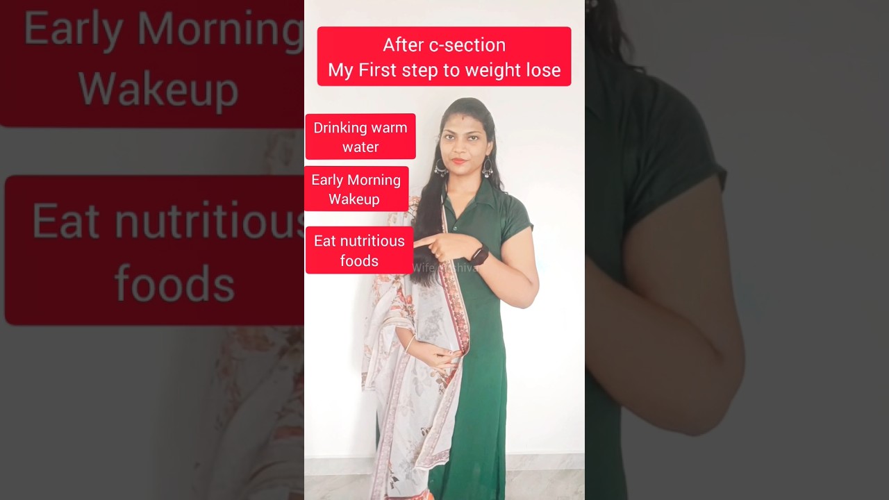 🤱After c-section delivery My first step to lose weight⁉️