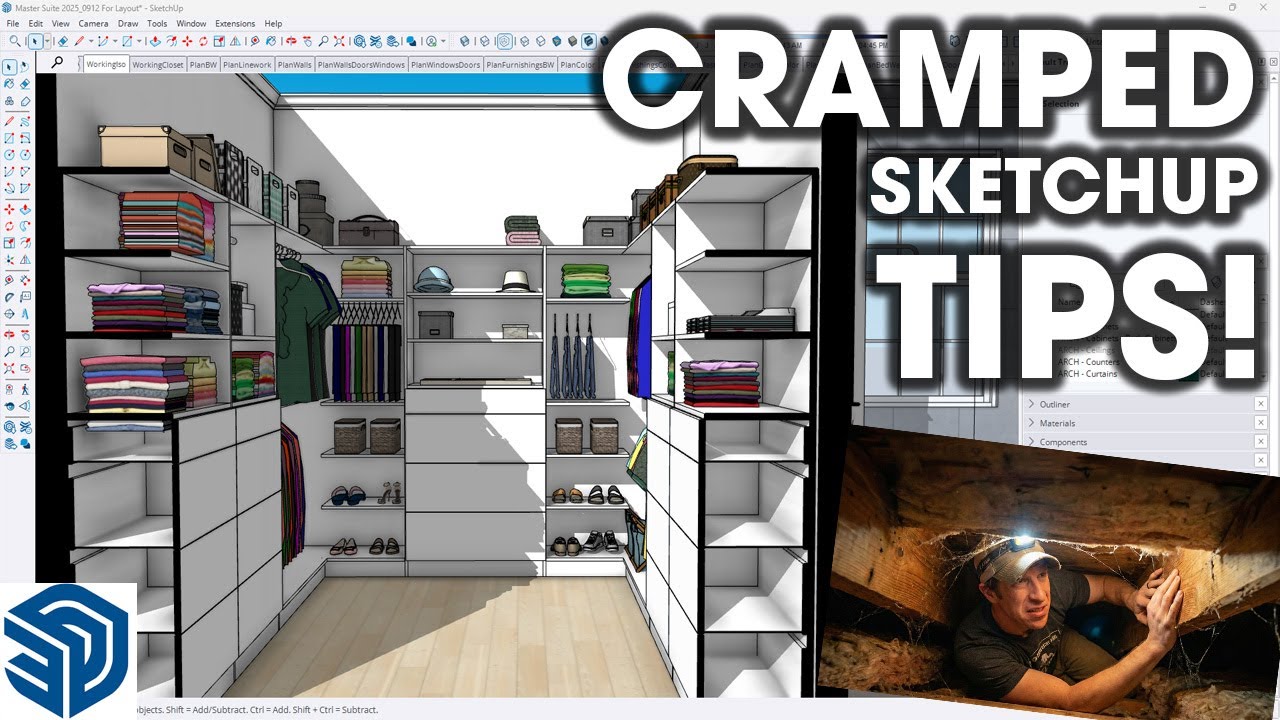 Мои ЛУЧШИЕ советы по моделированию в ограниченном пространстве в SketchUp!