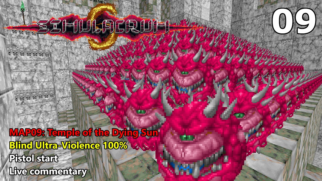 Doom II: Simulacrum - MAP09: Temple of the Dying Sun - Blind Ultra-Violence 100%