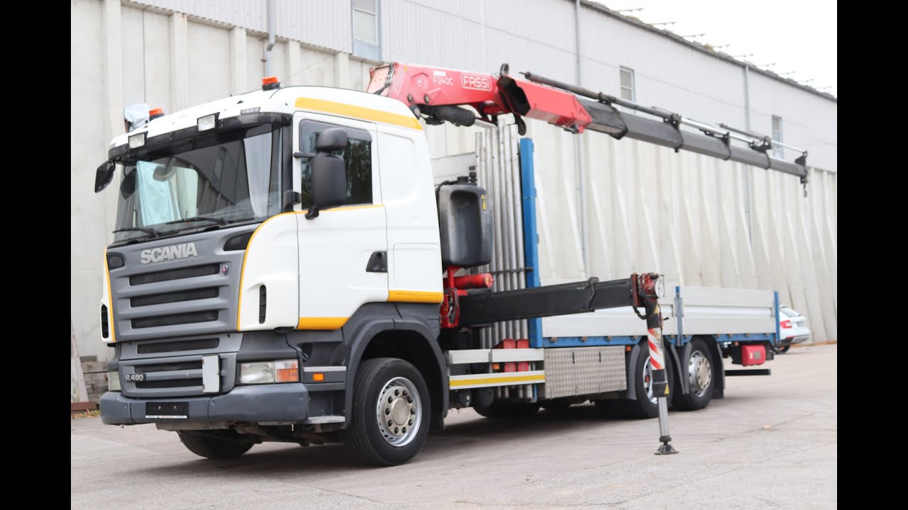 Scania R 480 6x2 E5 Kran Fassi 240 Funk Retarder