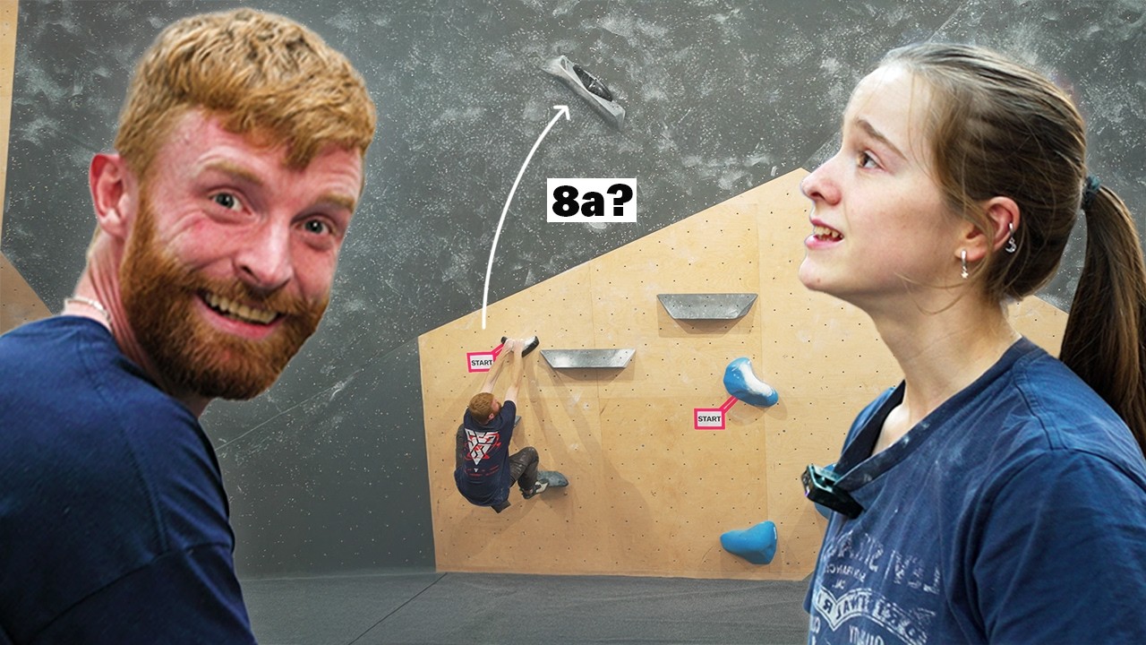 Parkour Pro vs Rock Climbers on Hardest Dyno in Bouldering Gym