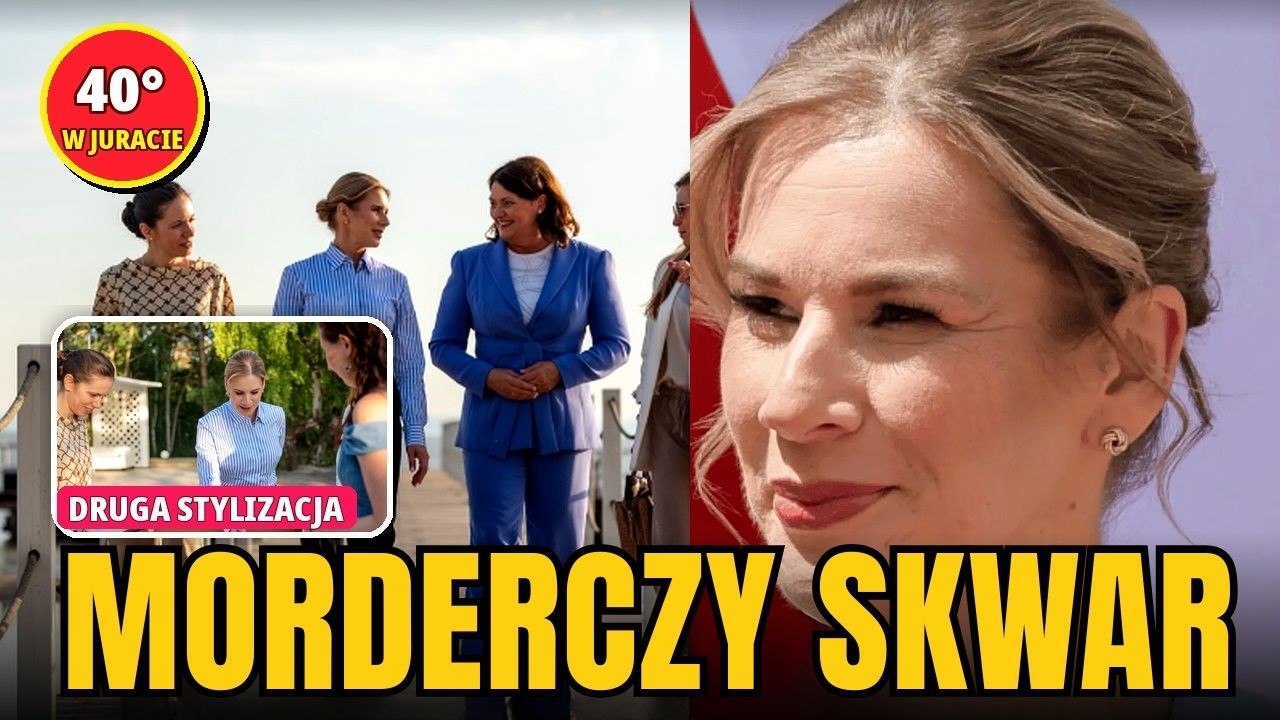 40 STOPNI UPAŁU I ONA! Marta Nawrocka zszokowała stylizacją w Juracie. KR&Oacute;LOWA BAŁTYKU?