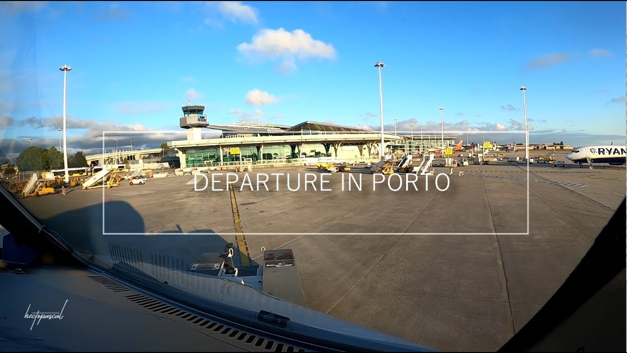A320 Cockpitview - Sunset Takeoff @Porto